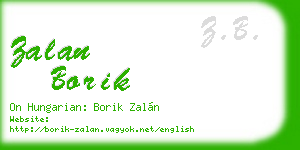 zalan borik business card